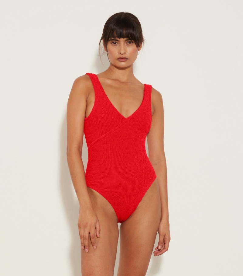 Women's Hunza G Libra Swimsuits Red | US-784231AGZ